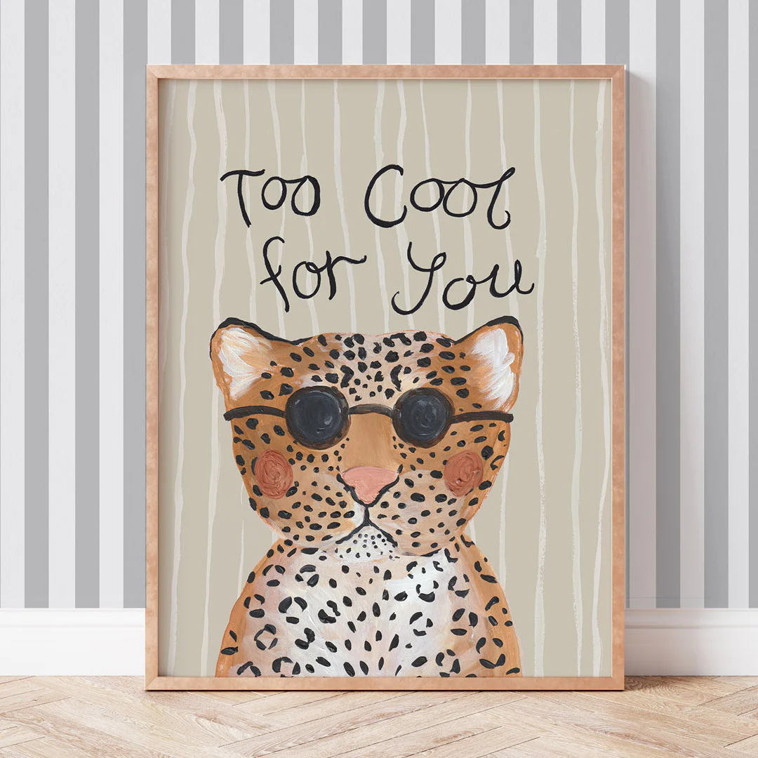 Too Cool Leopard Art Print - Image 2