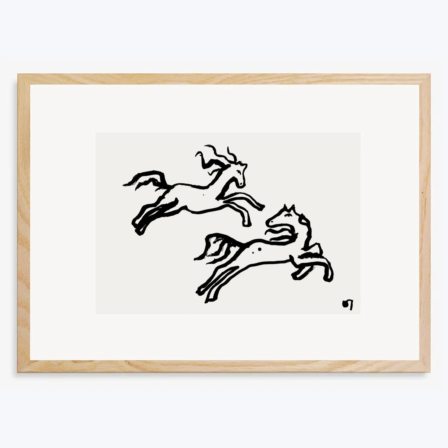 Two Horses Art Print - Image 2
