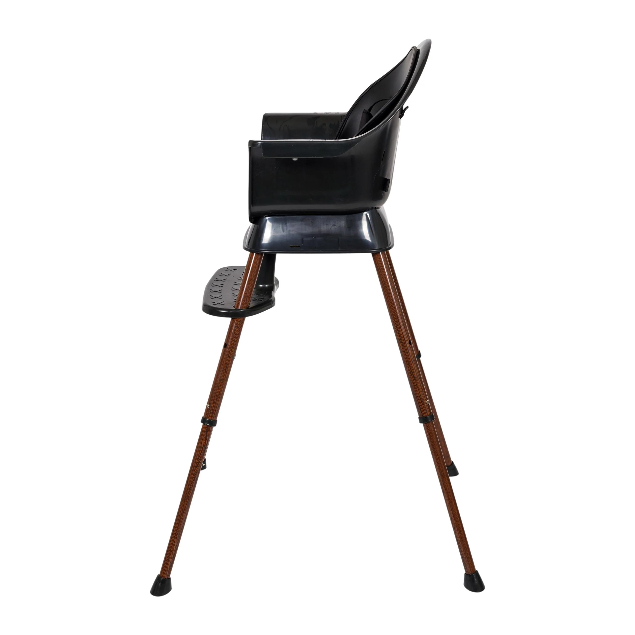 Ultimo 3 Luxe Adjustable Wooden Leg Highchair (Black\Walnut) - Image 10