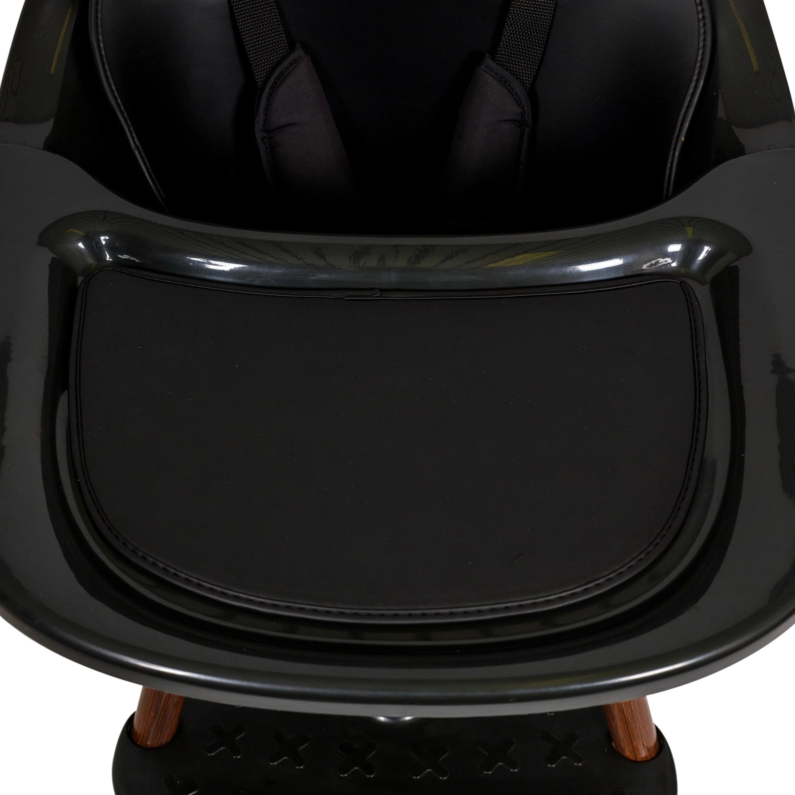 Ultimo 3 Luxe Adjustable Wooden Leg Highchair (Black\Walnut) - Image 11