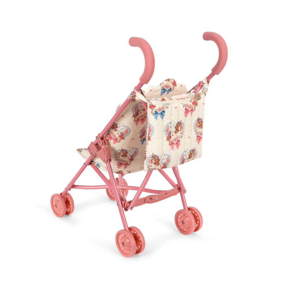 Unicorn Print Cotton Quilted Dolls Stroller (Twinkle Sprinkle) - Image 2