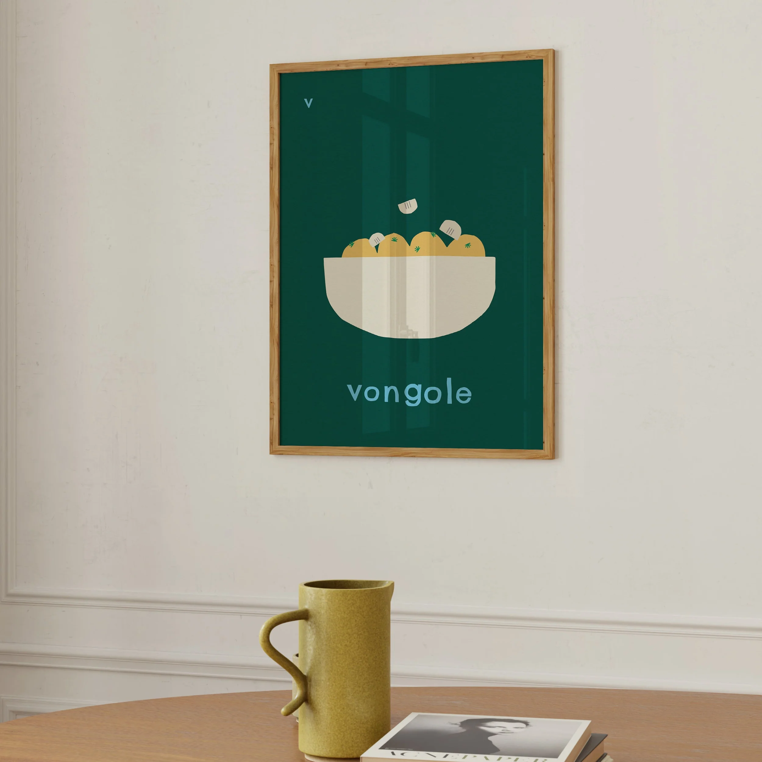 V for Vongole- Alphabet Art Print - Image 2