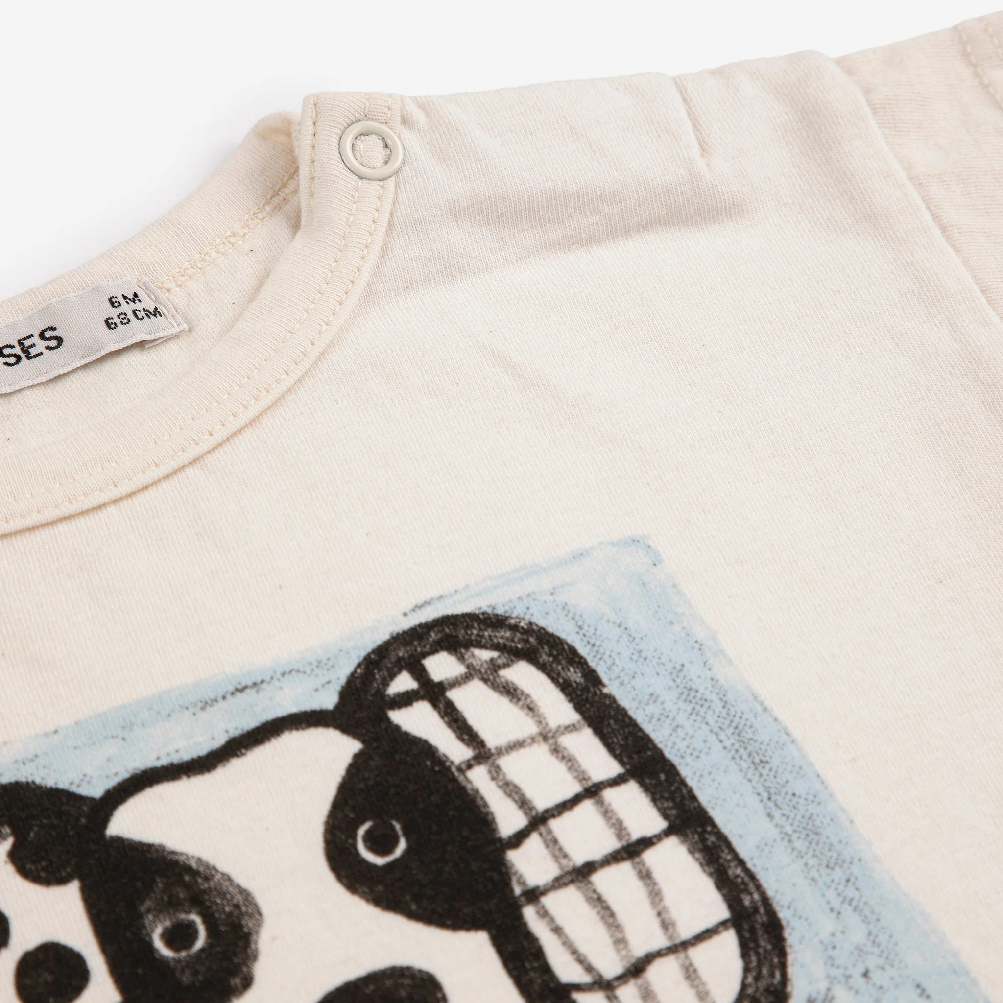 Van Dog Face Cotton T-shirt (White) - Image 6