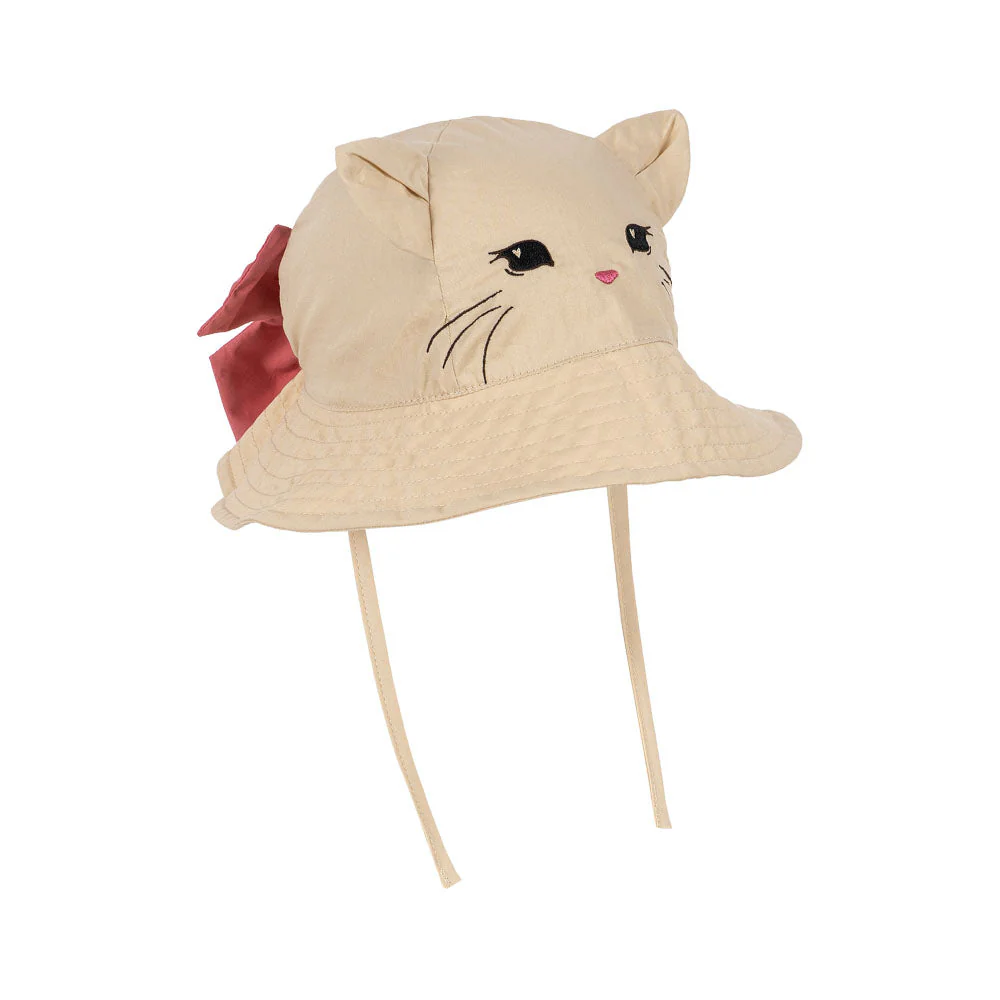 Verbena Bow Kitty Cotton Sunhat (Creme Brulee) - Image 6