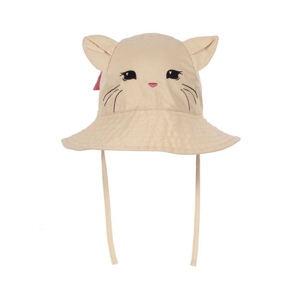 Verbena Bow Kitty Cotton Sunhat (Creme Brulee) - Image 7