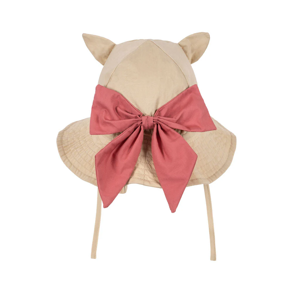 Verbena Bow Kitty Cotton Sunhat (Creme Brulee) - Image 8