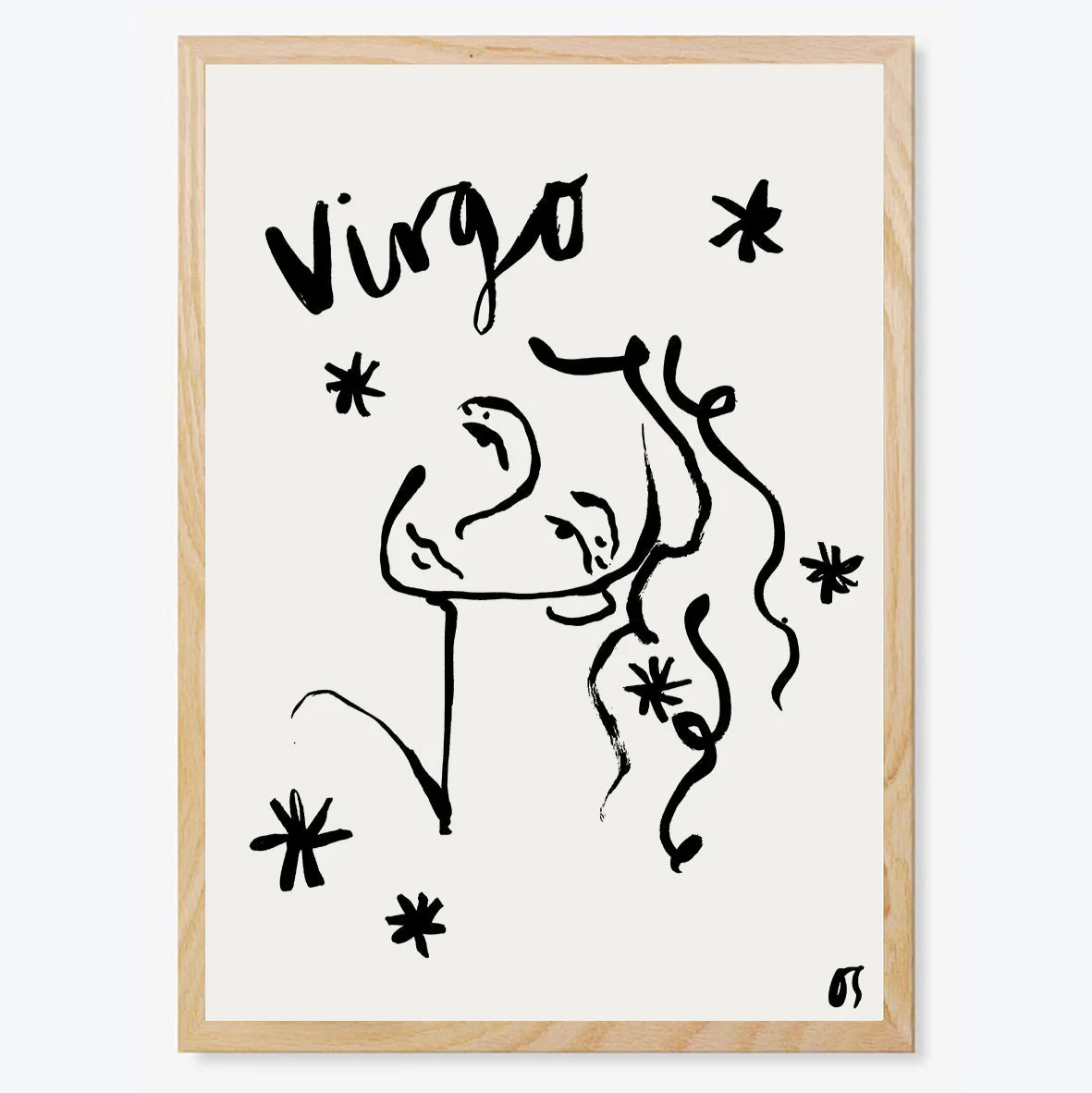 Virgo Star Sign Art Print - Image 2