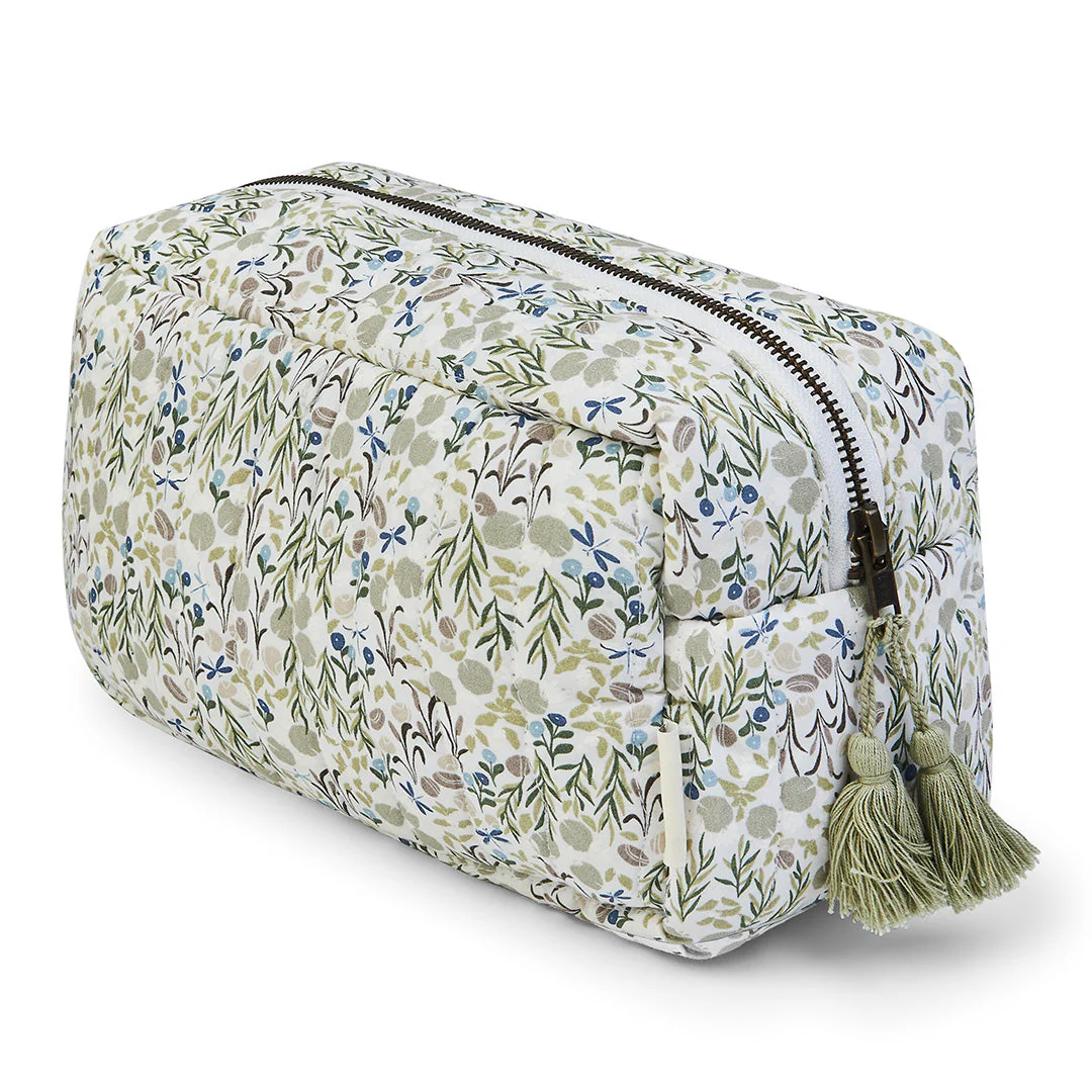 Cotton Quilted Nappy Pouch or Wash Bag (Riverbank) - Image 2