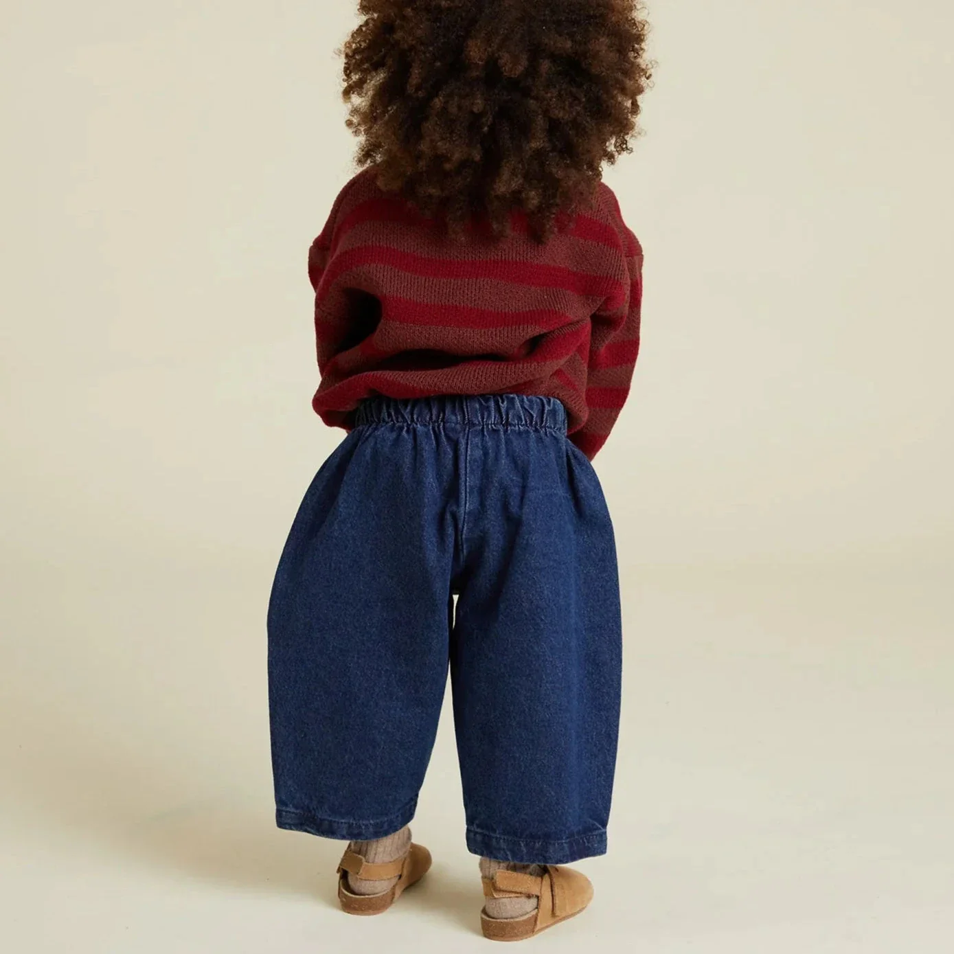 Wave Contrast Denim Cotton Trouser - Image 5