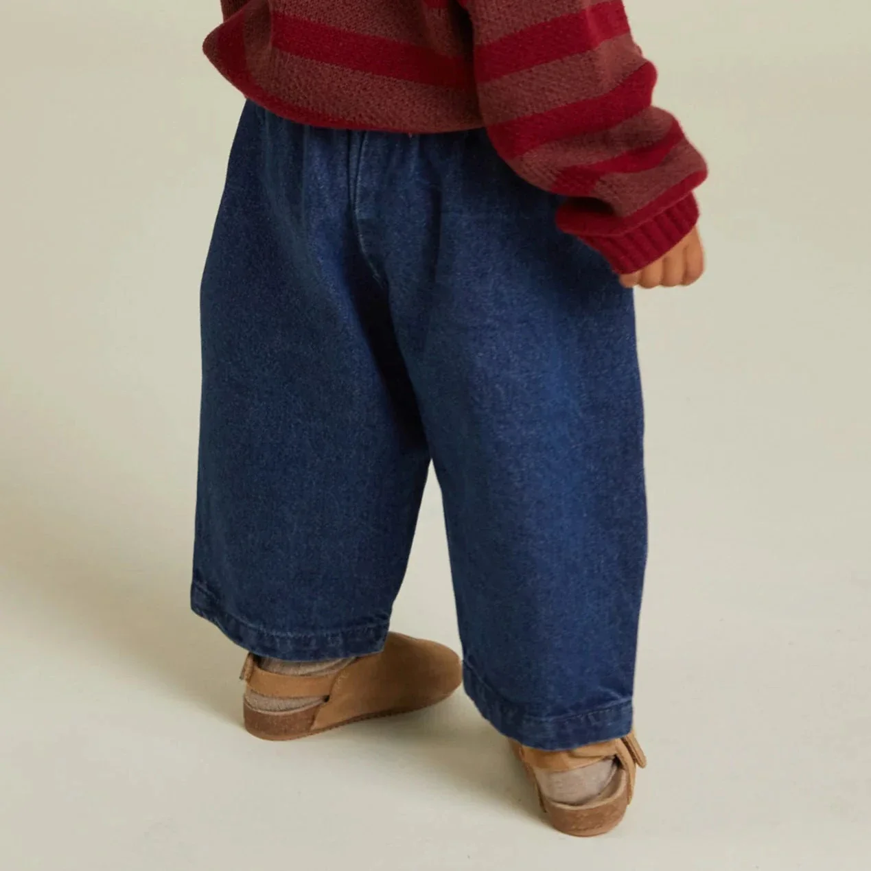 Wave Contrast Denim Cotton Trouser - Image 6