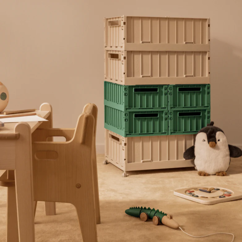 Weston Large Storage Boxes with Wheels (Sandy) - Image 5
