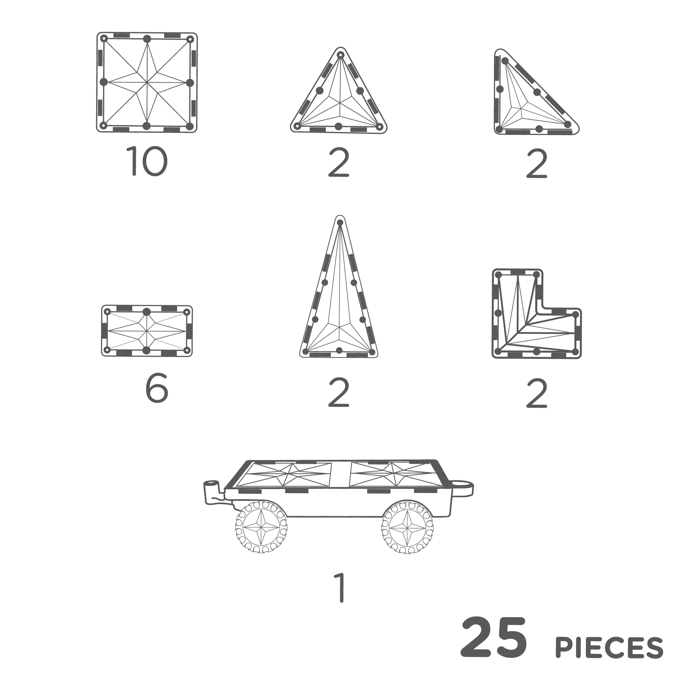 Wheels Pack Intense Magnetic Tiles 25 Pieces - Image 6