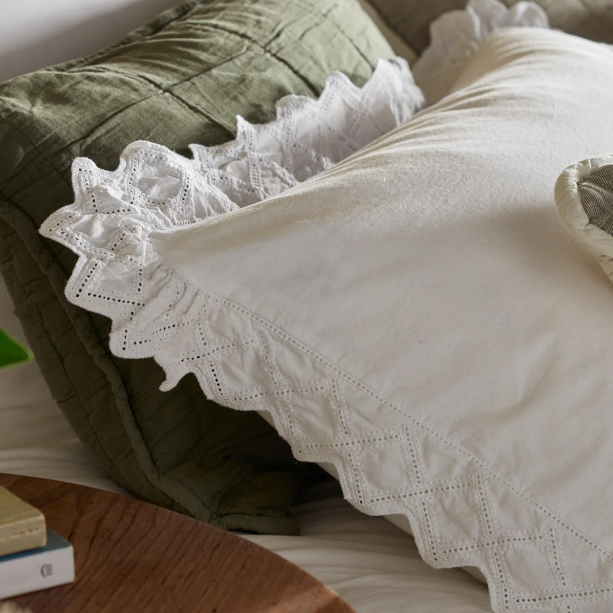 White Valerie 100% Cotton Pillowcase
