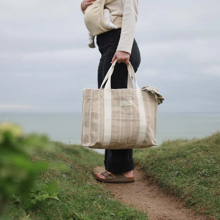 Woven Stripe Bag (Natural) - Image 6
