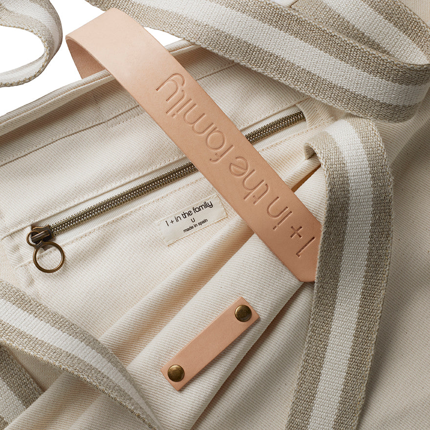 Woven Multi-Strap Nursery Stroller Bag (Natural) - Image 4