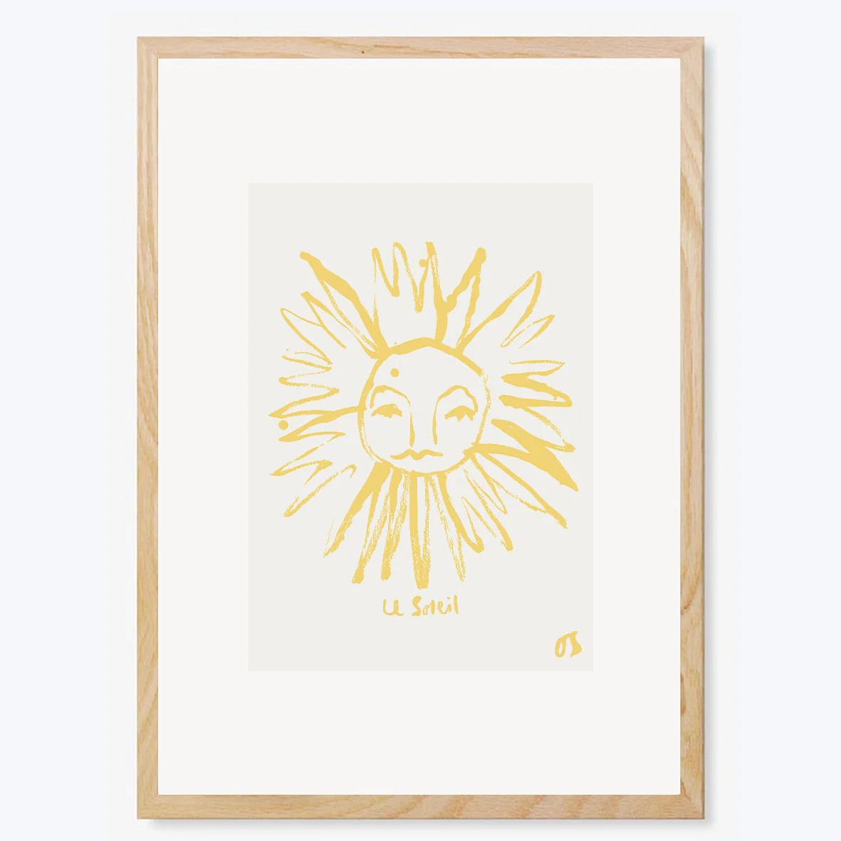 Yellow Sun Art Print - Image 2