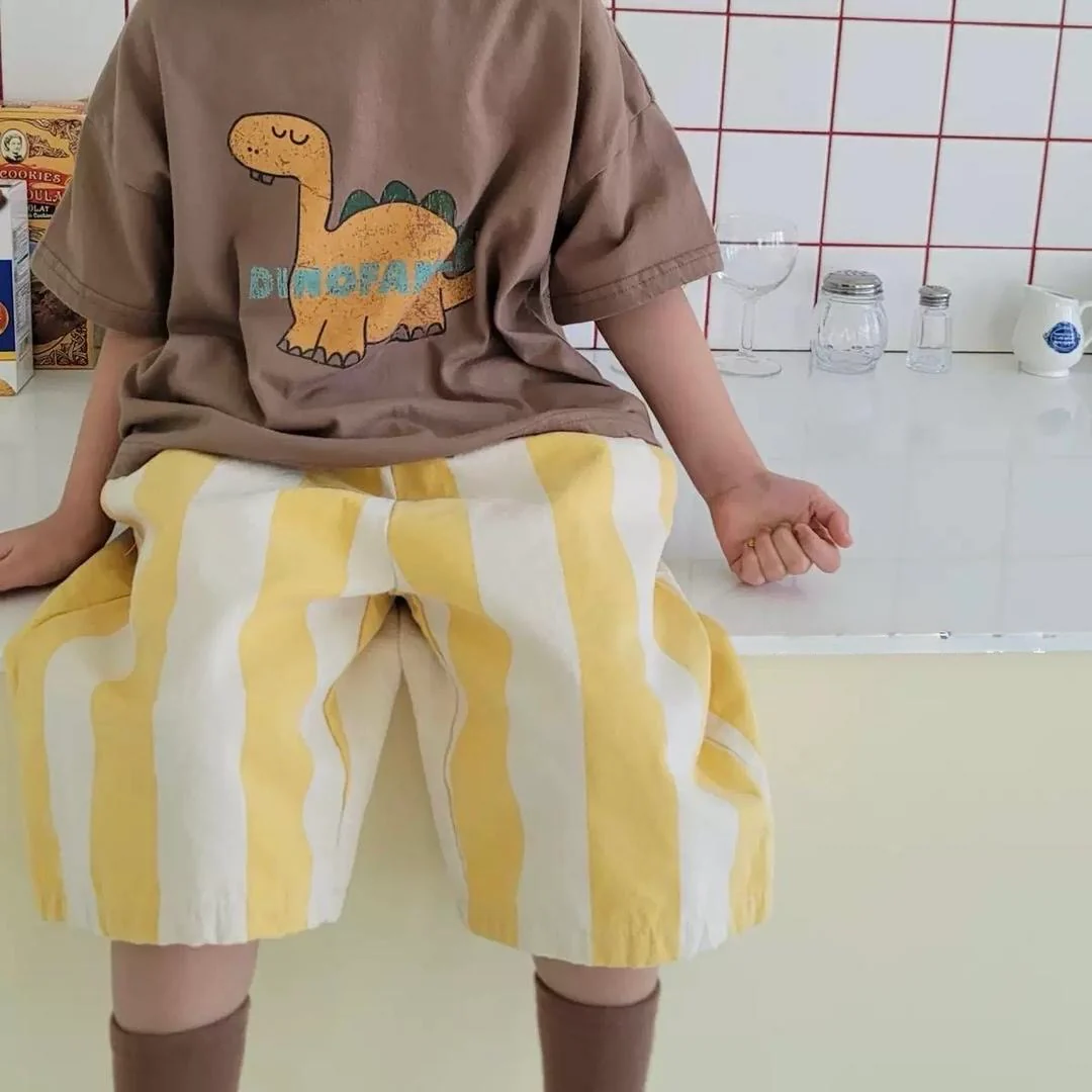Elio Sunshine Wide Stripe Shorts