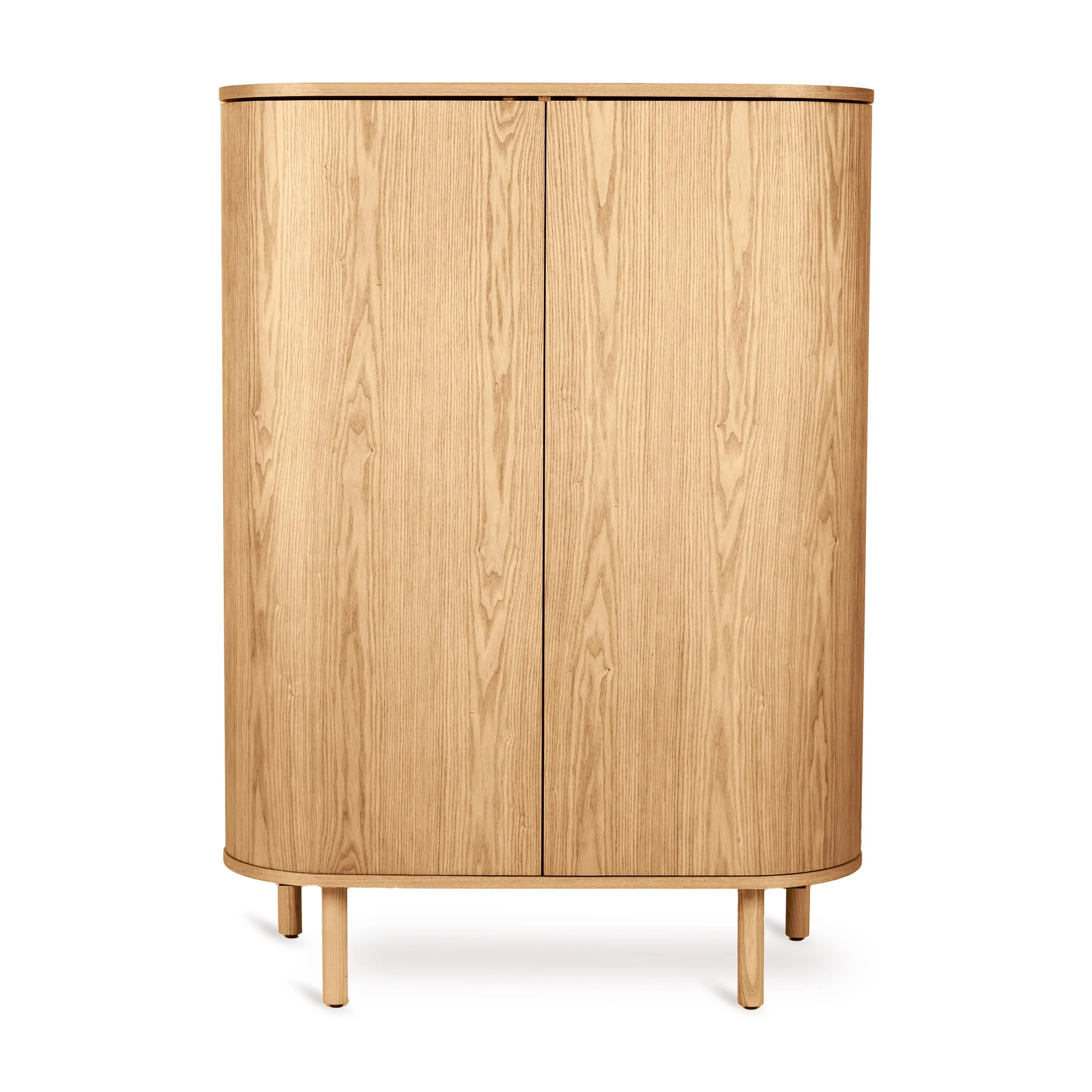 Yume Wooden Round Door Wardrobe (Natural Ash) - Image 3