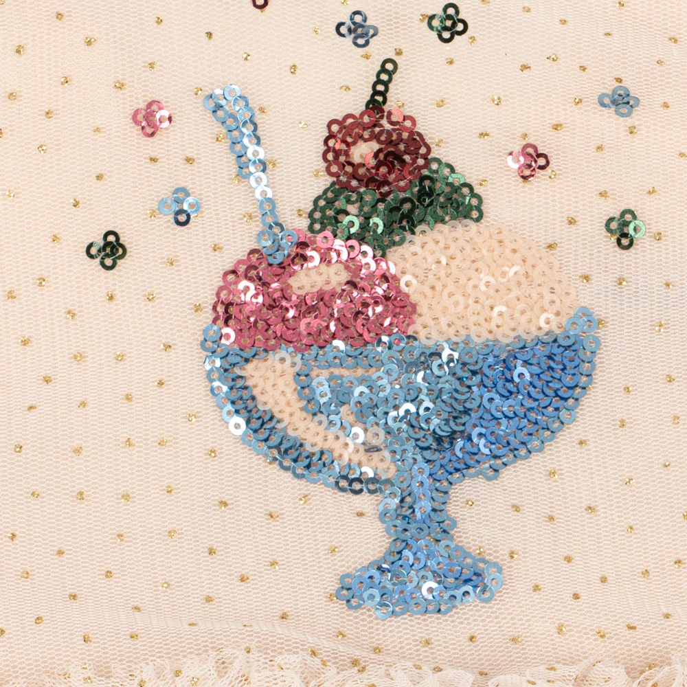 Yvonne Sequin Gelato Print Tulle Party Dress - Image 9