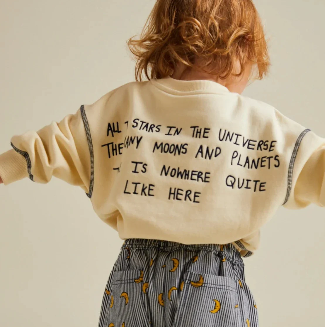 Zenith Space Nowhere like Here Cotton Vanilla Sweatshirt - Image 3